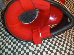Vintage BELL MOTO 4 MOTO CROSS HELMET 7-1/2 red/white fox aria shoei Buco
