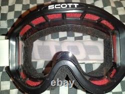 Vintage BELL MOTO 4 MOTO CROSS HELMET 7 1/4 red/white Scott goggles
