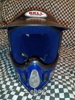 Vintage BELL MOTO 4 MOTO CROSS HELMET 7 1/8 Blue aria shoei Buco