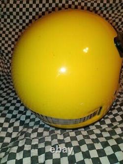 Vintage BELL MOTO 4 MOTO CROSS HELMET 7 1/8 yellow aria shoei Buco