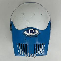 Vintage BELL MOTO 5 MOTO CROSS HELMET MEDIUM BLUE Needs Repairs Size 7 3/8