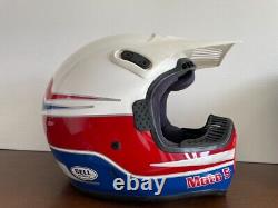 Vintage BELL MOTO-5 Rick Johnson Model Motocross Helmet Size 57cm 7 1/8