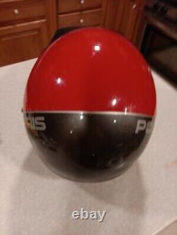 Vintage BELL MOTO FLOW Motocross MX Motorcycle Helmet with Visor Red