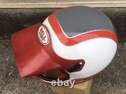 Vintage BELL MOTO4 Motocross Helmet Red / White / Gray Size 57-58