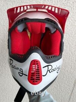 Vintage BELL MOTO5 Motocross Helmet White / Red Size 56cm NOS Unused
