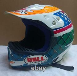 Vintage BELL MOTO6 Motocross Helmet Mike Kiedrowski Replica Size L