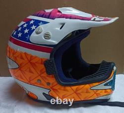 Vintage BELL MOTO6 Motocross Helmet Mike Kiedrowski Replica Size L
