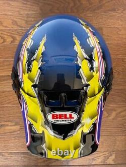 Vintage BELL MOTO6 Motocross Helmet Mike Larroco Replica Signed Size L 7 1/2