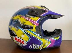 Vintage BELL MOTO6 Motocross Helmet Mike Larroco Replica Size XL 7 3/4 62cm