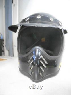 Vintage BELL Moto 3 Black Yellow MX Motocross Motorcycle 7 5/8 Helmet AHRMA