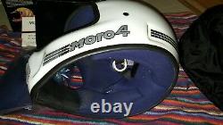 Vintage BELL Moto 4 Motorcycle Helmet MOTOCROSS FORCE FLOW, Bag & Box 7 1/2