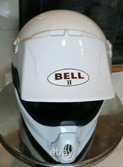 Vintage Bell Moto 2 Helmet Vintage Dirt Bike Motocross White Size Large VTG