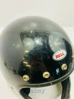 Vintage Bell Moto 3 Helmet Size 7 5/8 Black / Gold MX Motocross Moto III