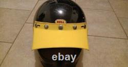 Vintage Bell Moto 3 Helmet size 7 3/4 black-Hannah-Motocross 1975