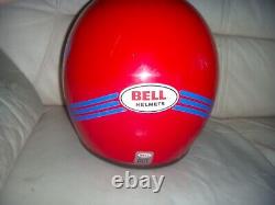 Vintage Bell Moto 3 Pro Motocross Red Helmet 7 1/2