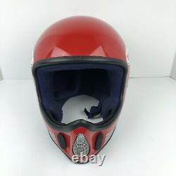 Vintage Bell Moto 4 Force Full Force Helmet Motocross Red Size 7 3/8 With Box