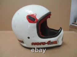 Vintage Bell Moto 4 Moto Cross Helmet aria shoei Buco white /red