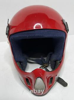 Vintage Bell Moto 4 Motorcycle Full Face Helmet Red Motocross Star