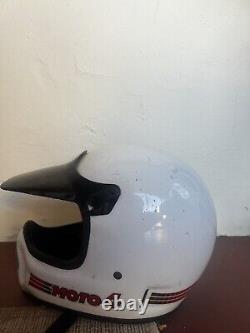Vintage Bell Moto 4 Motorcycle Helmet Red McHal Fulmer Magnum Motocross 1980s