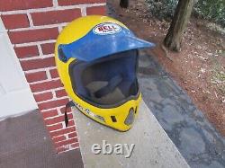 Vintage Bell Moto 4 Yellow Motorcycle Helmet XL Atv