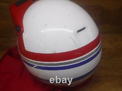 Vintage Bell Moto 5 Helmet W Bag Motocross MX Racing Nice W Visor Fast Shipping