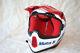 Vintage Bell Moto 5 Motorcycle Helmet White / Red / Blue Size 7 5/8 Motocross