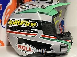 Vintage Bell Motocross Helmet Splitfire Pro Circuit Kawasaki