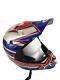 Vintage Bell Motocross Riot Helmet Red White and Blue size Small with Visor