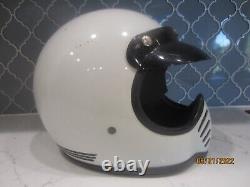 Vintage Bell Star Moto 3 III Snell White Motorcycle Motocross Helmet Size 7 5/8