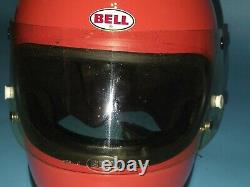 Vintage Bell Star Orange Motorcycle Motocross Helmet 7 1/4