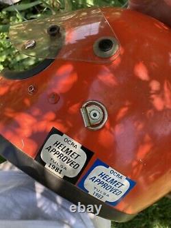 Vintage Bell Star Orange Motorcycle Motocross Helmet 7 3/8