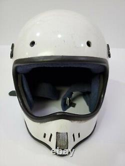 Vintage Bell TNT Helmet White Mens moto motorcycle motocross