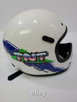 Vintage Bell TNT Helmet White Mens moto motorcycle motocross