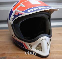 Vintage Bieffe MX Team Made with Kevlar Mix Motorcycle Motocross Helmet with Visor