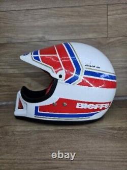 Vintage Bieffe Motocross Helmet Dot Snell Approved Made In Italy GR. 1300