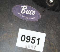 Vintage Buco 1960's Black Half Motorcycle Helmet Padded Insert Shield