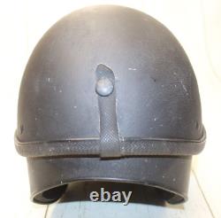 Vintage Buco 1960's Black Half Motorcycle Helmet Padded Insert Shield