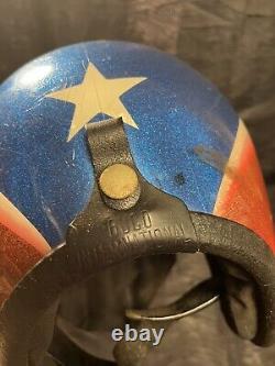 Vintage Buco Stars and Stripes Motorcycle Helmet 1960s 70s Custom Rare Moto