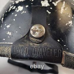 Vintage Buco Traveler Motorcycle Half Helmet Harley Indian Rat Hot Rod Gas Oil