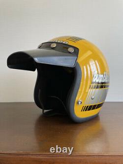 Vintage Bumble Bee Open-face Helmet withVisor Yellow Size S-M 56-58cm