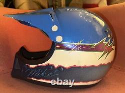 Vintage Custom Paint Motorcycle Helmet Looney Tunes VTG MX 90s
