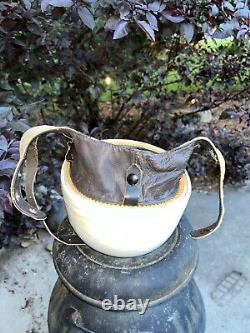 Vintage DRAX HELM Motorcycle Half Shell Helmet Leather Germany Police Military