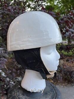 Vintage DRAX HELM Motorcycle Half Shell Helmet Leather Germany Police Military