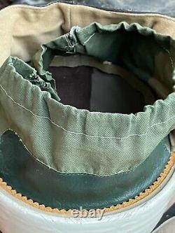 Vintage DRAX HELM Motorcycle Half Shell Helmet Leather Germany Police Military