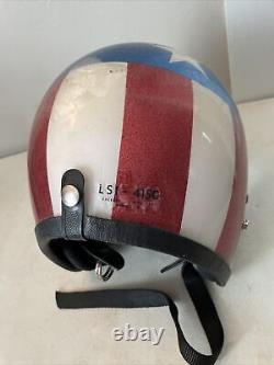 Vintage Evel Knievel Easy Rider Stars & Stripes Motorcycle Helmet LSI-4150 Flake