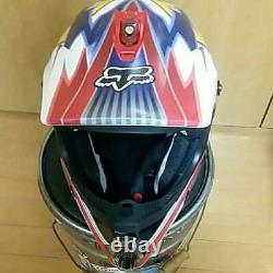 Vintage FOX RACING Pilot Pro Motocross Helmet Ricky Carmichael Replica Size M