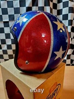 Vintage FURY Open Face Helmet Rebel Size M Interior repaired NOS withBox