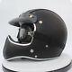 Vintage Full Face Motorcycle Helmet Deluxe Leather Motocross Street Bike Helmet