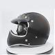Vintage Full Face Motorcycle Helmet Deluxe Leather Street Bike Motocross Helmet