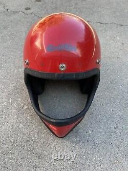 Vintage Griffin Helmet with Brim Chopper Motocross BMX EUC